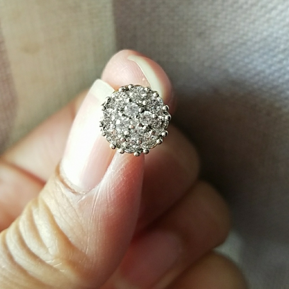 Stud Earrings w/ Swarovski Crystals - Picture 5 of 8